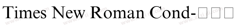 Times New Roman Cond字体转换